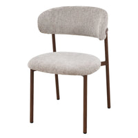 Eetkamerstoel 'Kiara' - Beige - Chenille