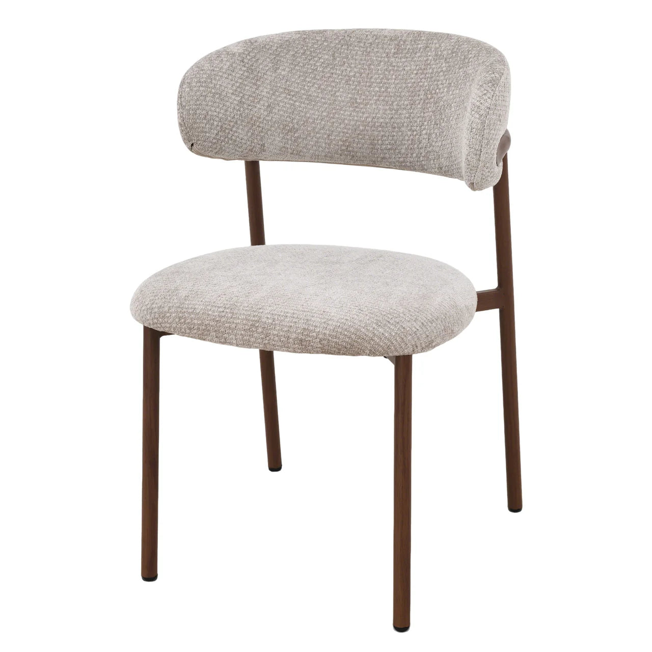 Eetkamerstoel 'Kiara' - Beige - Chenille