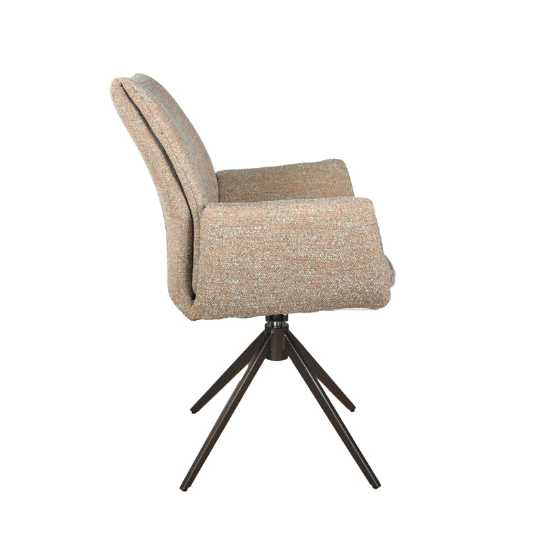 Armstoel Lisboa - Be amazing papyrus 07 - Moon draaionderstel - Anodic brown