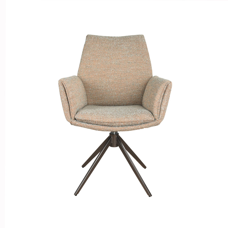 Armstoel Lisboa - Be amazing papyrus 07 - Moon draaionderstel - Anodic brown