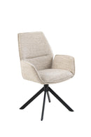 Armstoel London - Be great cream 11 - Venus draaionderstel - Zwart