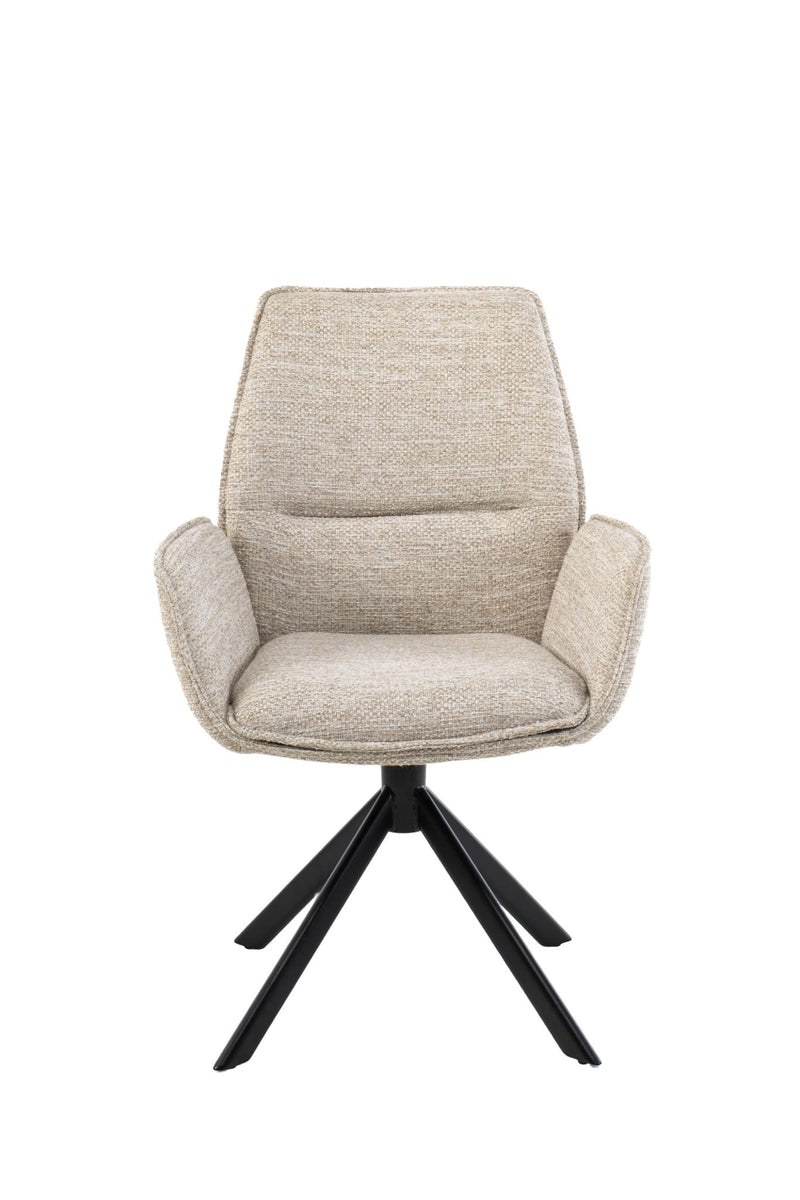 Armstoel London - Be great cream 11 - Venus draaionderstel - Zwart