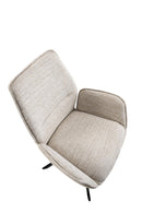 Armstoel London - Be great cream 11 - Venus draaionderstel - Zwart