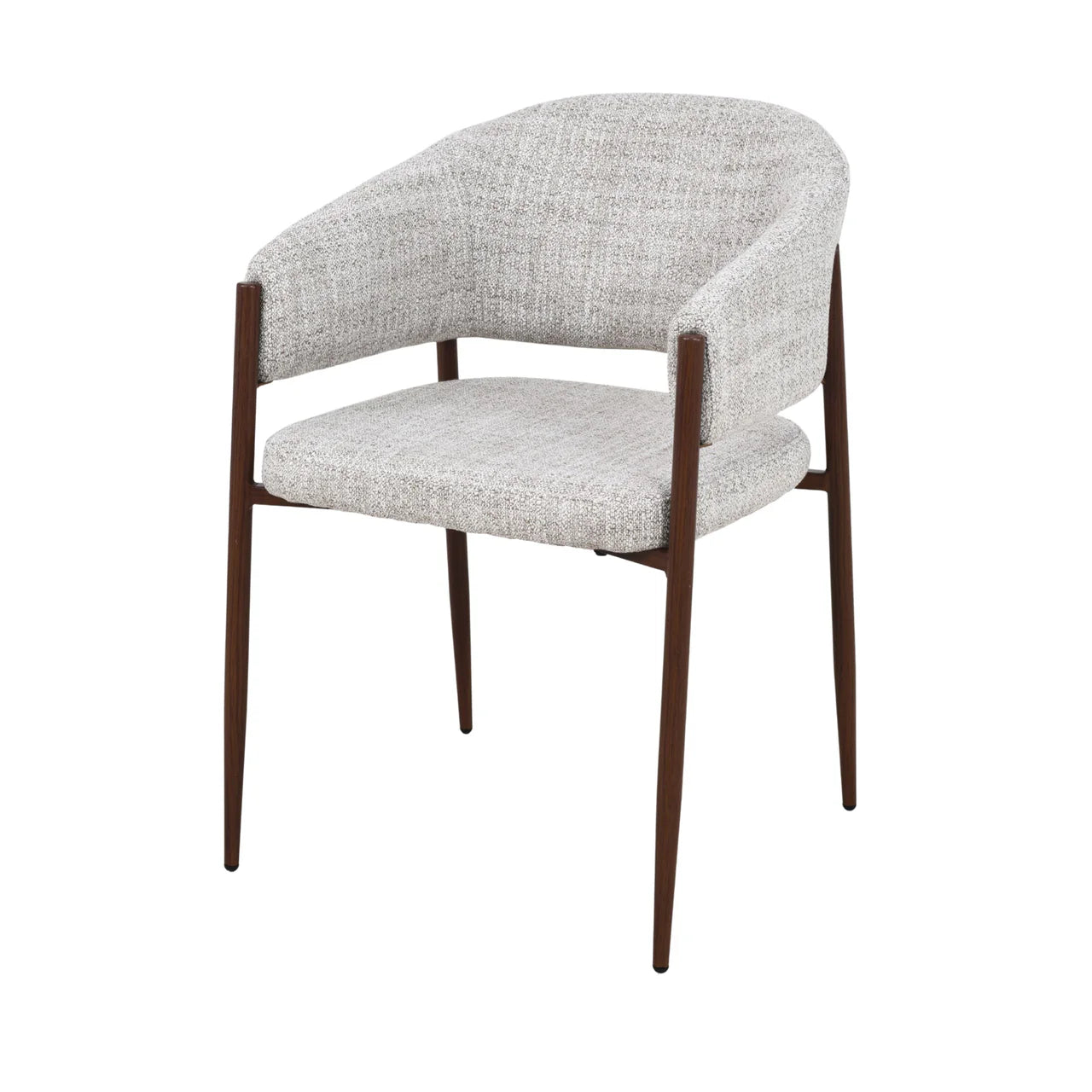 Eetkamerstoel 'Luna' - Beige - Walnoot