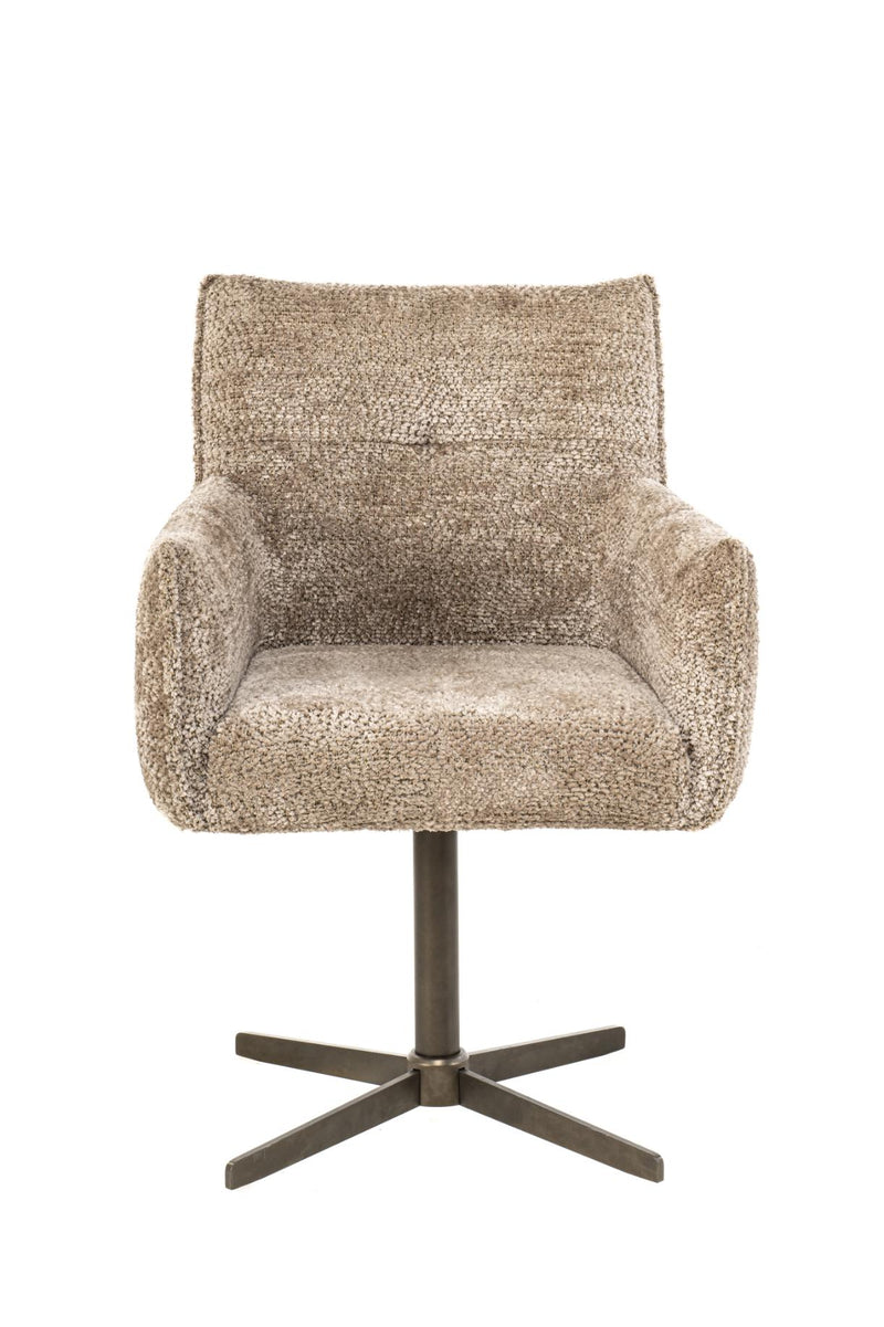 Armstoel Milano - Be lovely nature 01 - Iras draaionderstel - Anodic brown