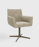 MILANO - Eetkamerstoel - Armstoel - Draaionderstel Antracite