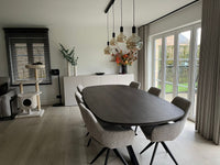 Deens ovaal tafel 'Toulouse' - Kruisonderstel