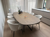 Deens ovaal tafel 'Toulouse' - Twisteronderstel uit staal