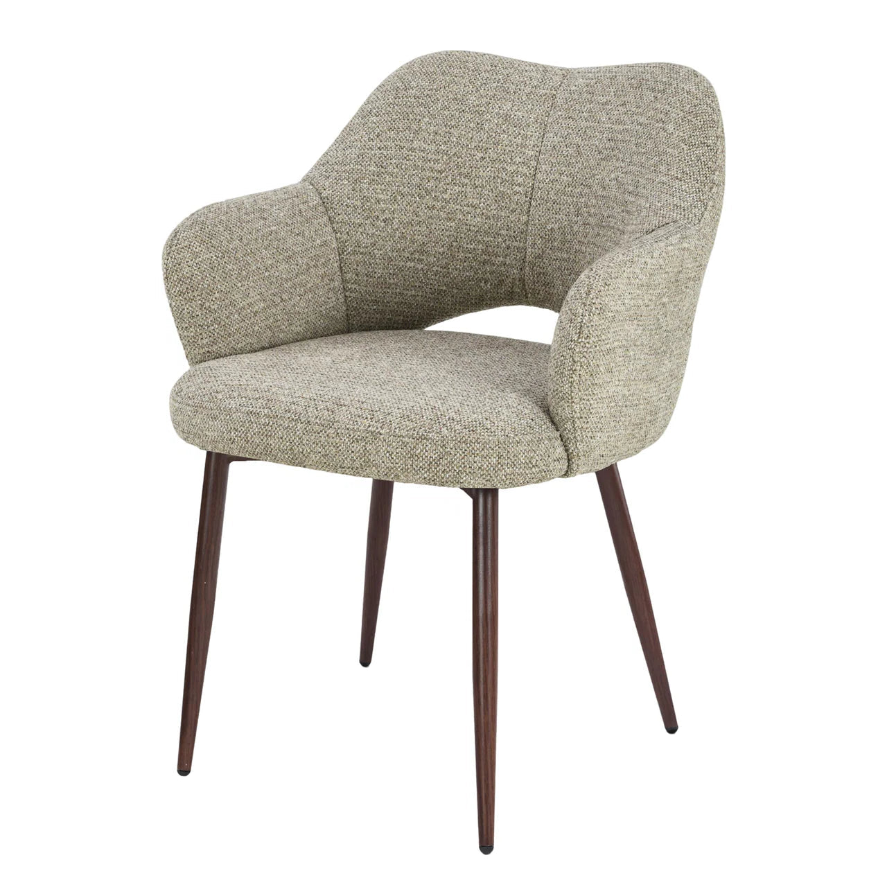 Eetkamerstoel 'Robbie' - Beige - Walnoot