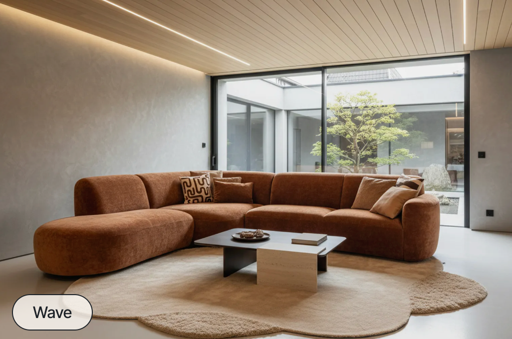 Modulaire zetel 'Wave' – Hoekbank