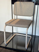 SALE - Eetkamerstoelen 'Mulan' (SET VAN 4) - Beige stof, crème frame