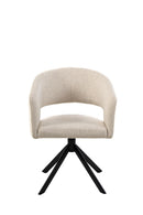 Armstoel Tokyo - Tyler cream 11 - Venus draaionderstel - Zwart