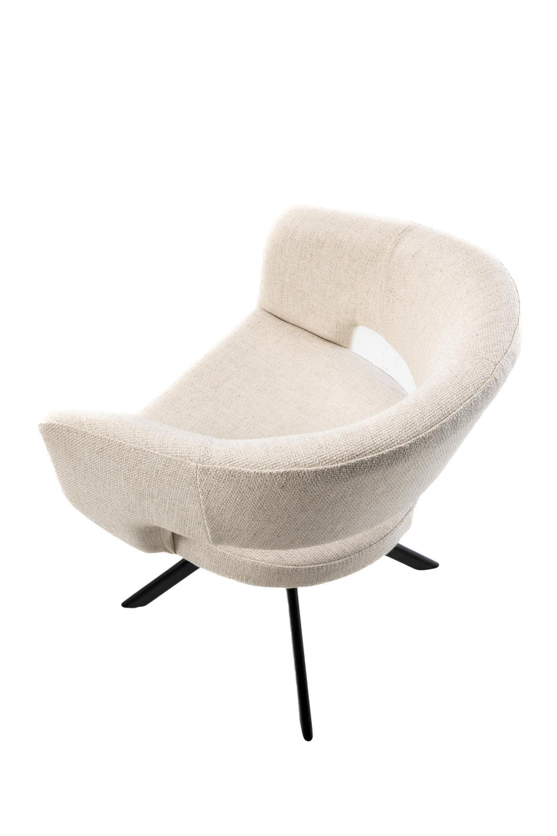 Armstoel Tokyo - Tyler cream 11 - Venus draaionderstel - Zwart