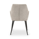 VIGO - Armstoel - Naturel - Antraciet metalen poten