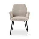 VIGO - Armstoel - Naturel - Antraciet metalen poten