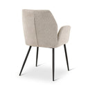 VIGO - Armstoel - Naturel - Antraciet metalen poten