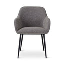 LYS - Eetkamerstoel - Antraciet - Metalen poten
