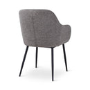 LYS - Eetkamerstoel - Antraciet - Metalen poten