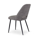 OMIS - Eetkamerstoel - Antraciet - Metalen poten