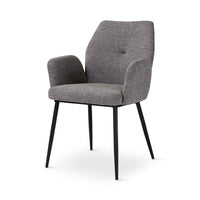 VIGO - Armstoel - Dark grey - Antraciet metalen poten