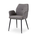 VIGO - Armstoel - Dark grey - Antraciet metalen poten