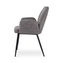 VIGO - Armstoel - Dark grey - Antraciet metalen poten