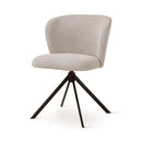 COS - Eetkamerstoel - Naturel - Draaionderstel zwart metaal