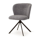 COS - Eetkamerstoel - Antraciet - Draaionderstel zwart metaal