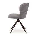 COS - Eetkamerstoel - Antraciet - Draaionderstel zwart metaal