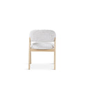 CONOR - Armstoel - Ivory - Houten poten eik naturel