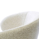 BOLLY - Armstoel - Beige - Houten poten eik naturel