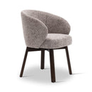 BOLLY - Armstoel - Coconut - Houten poten 'dark brown'