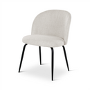 MIKO - Stoel - Naturel - Zwarte metalen poten