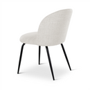 MIKO - Stoel - Naturel - Zwarte metalen poten