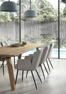 VIGO - Armstoel - Naturel - Antraciet metalen poten