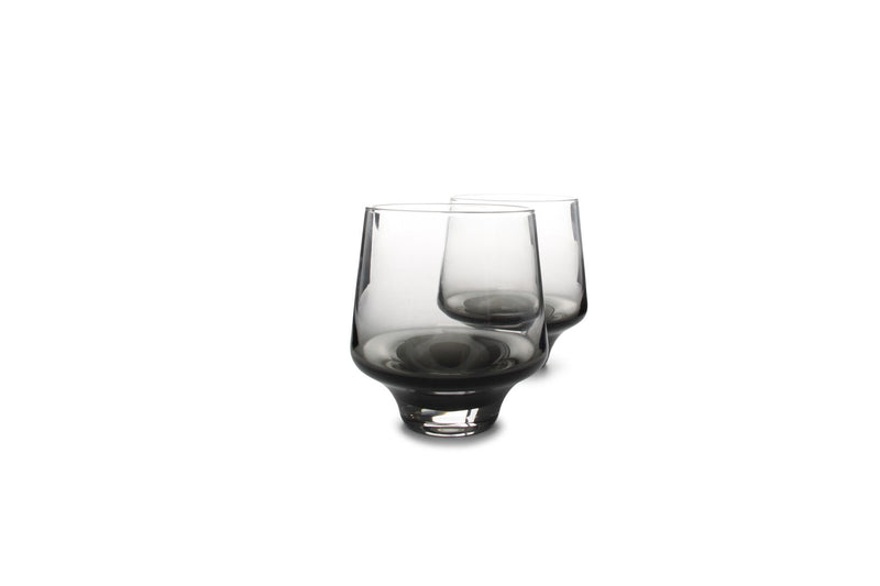 Glas 40cl smoked Secrets - Set/2 - Salt & Pepper