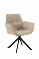 MONACO - Eetkamerstoel - Venus Draaionderstel Zwart