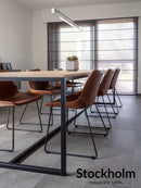 STOCKHOLM - Stocktafel - Open structuur met dwarsprofiel - Zwart staal