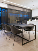 STOCKHOLM - Stocktafel - Open structuur met dwarsprofiel - Zwart staal