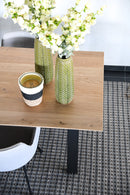 DUBLIN - Eettafel met facetkant - A-poot uit staal