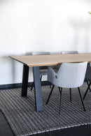 DUBLIN - Eettafel met facetkant - A-poot uit staal