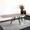 BARI - Tonvormige Eettafel - Driehoekspoten uit staal