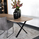 BARI - Tonvormige Eettafel - X-poten uit staal - Smal