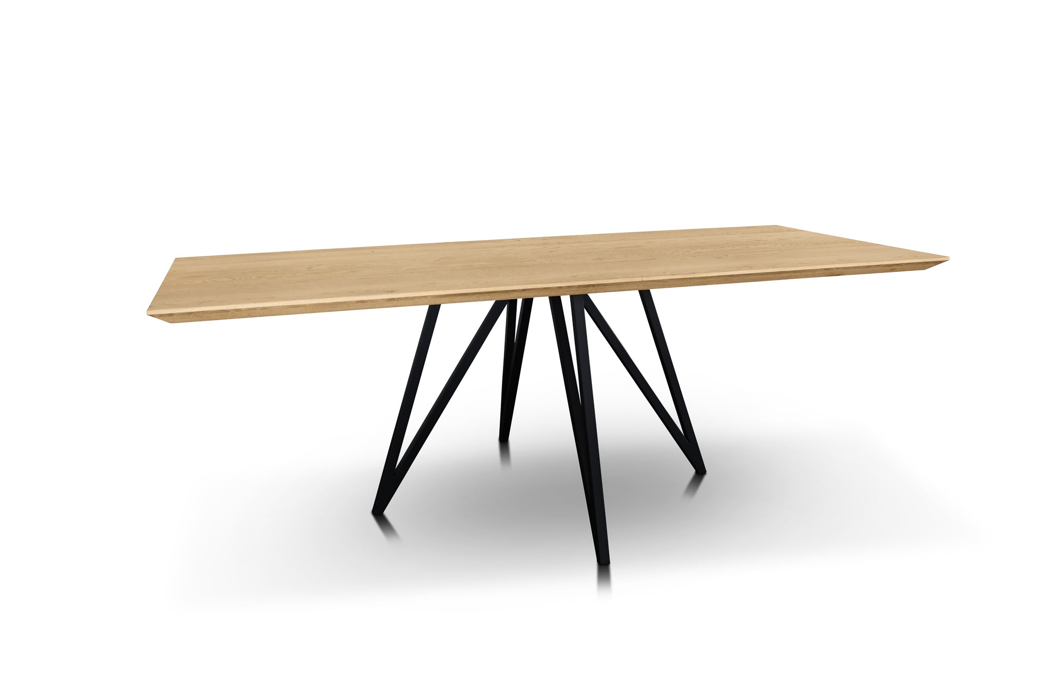 Rechte eettafel 'Dublin' - Driehoekspoten uit staal