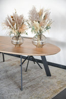 FLORENCE - Ellipsvormige tafel - Schuine hoekpoten uit staal