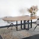 FLORENCE - Ellipsvormige tafel - Centraal L-onderstel