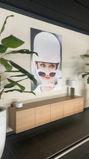 BORDEAUX - Zwevend Hangdressoir op maat - Rechte deuren - Massief Eikenhout