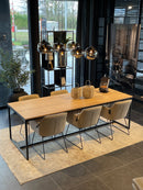 STOCKHOLM - Stocktafel - Open structuur met dwarsprofiel - Zwart staal