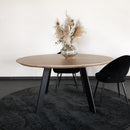 MADRID - Ronde tafel - Schuine hoekpoten uit staal