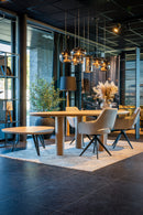 ROME - Organische Eettafel - Houten balkpoten